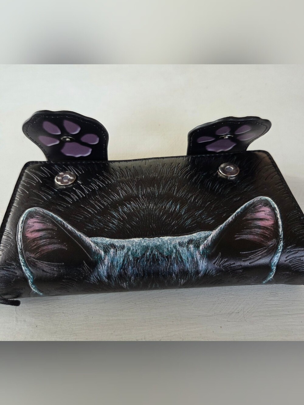 New Laura Parker 3D Black Cat Wallet - Picture 3 of 11